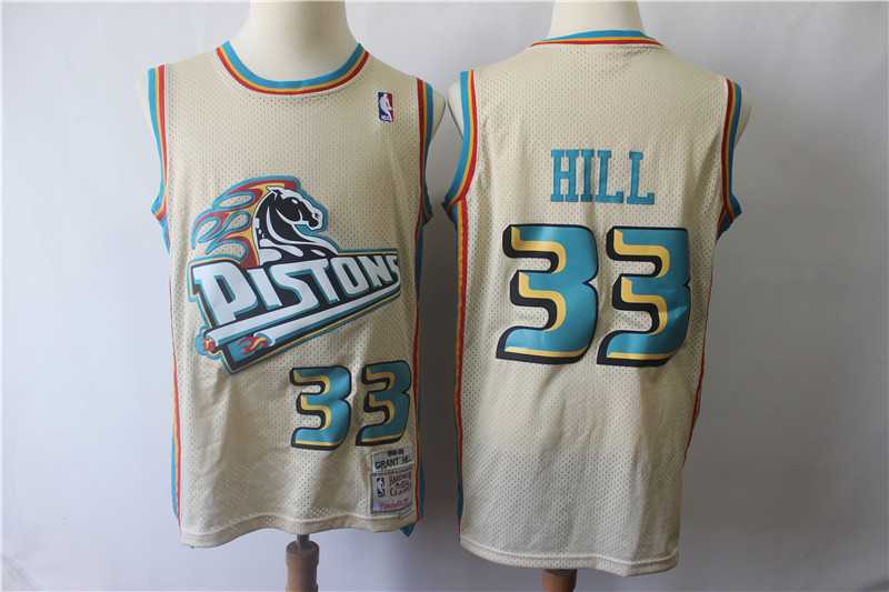 Pistons 33 Grant Hill Cream Hardwood Classics Jersey,We sell and wholesale Pistons 33 Grant Hill Cream Hardwood Classics Jersey on line form chian!